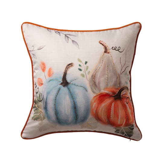 Glitzhome® Faux Burlap Pumpkin Pillow Cover